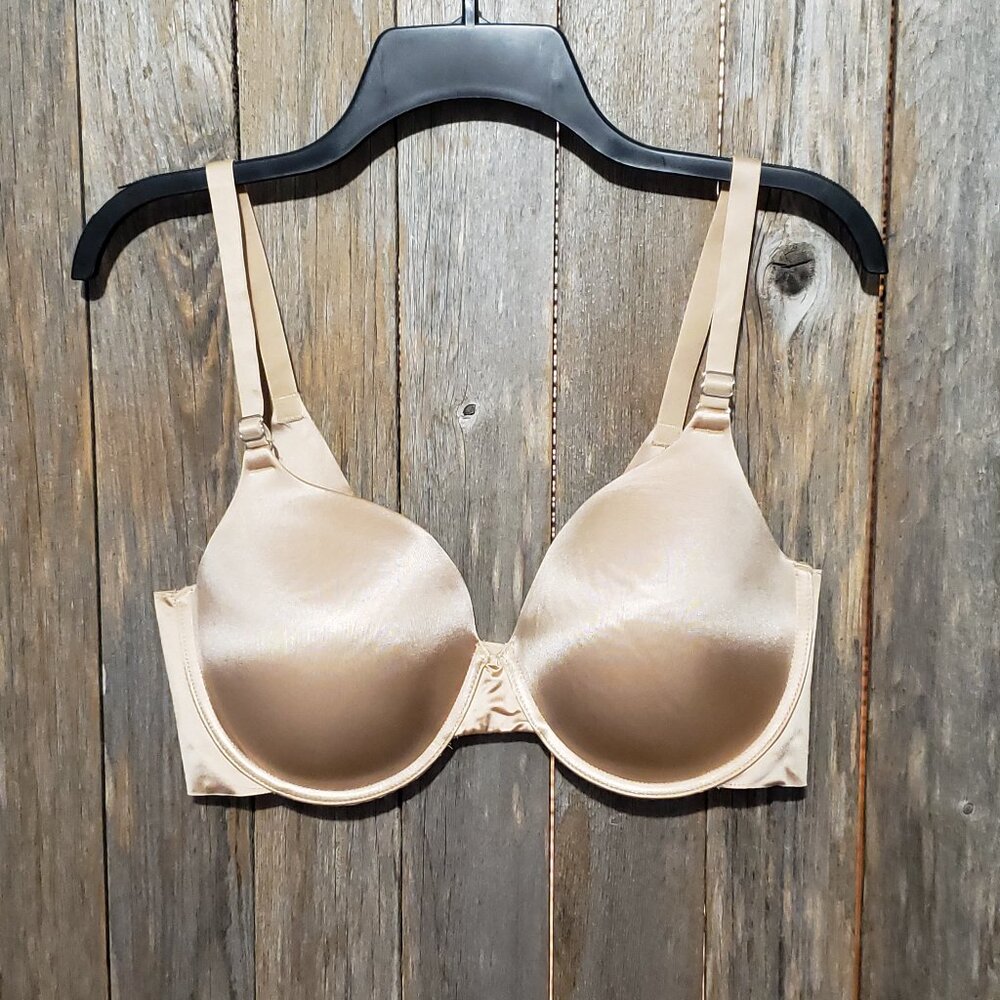 Secret Treasures 40D Bra Beige‎ Nude Padded Underwire T Shirt Back Smoothing